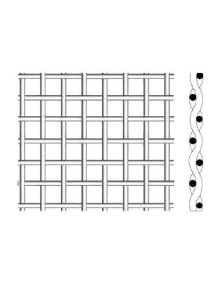 RETE TESSUTA ZINCATA A CALDO MM 1X1 F.MM 0,63 L.MT 10 H.CM  50