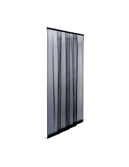 ZANZARIERA PORTA ECCO STRIP A STRISCE IRS POLIESTERE NERO CM 140 H.CM 250