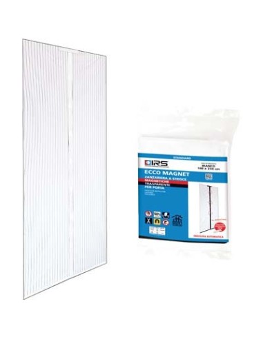 ZANZARIERA PORTA ECCO MAGNET IRS POLIESTERE BIANCO PANNELLI 2 CM 140 H.CM 250