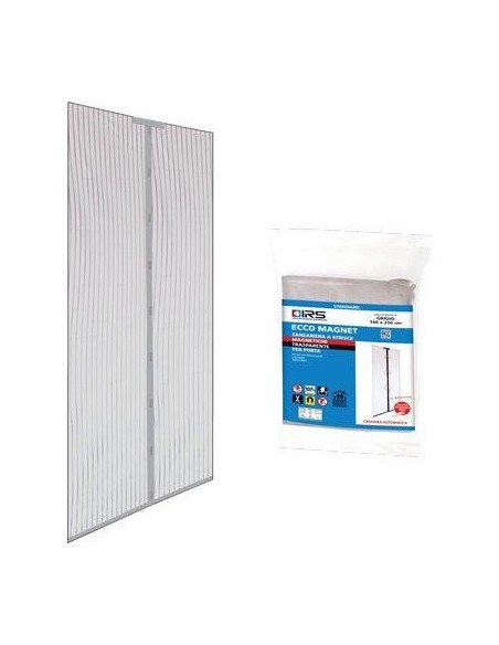 ZANZARIERA PORTA ECCO MAGNET IRS POLIESTERE GRIGIO PANNELLI 2 CM 140 H.CM 250