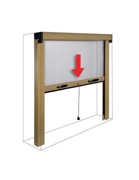 ZANZARIERA KIT FINESTRA SOTTILE IRS BIANCO RAL 9010 FIBRA VETRO/PVC CM 140 H.CM 170