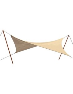 VELA OMBREGGIANTE TRIANGOLARE STARS PE ECRU GR/MQ 180 MT 3,6X3,6X3,6 + POLIECO