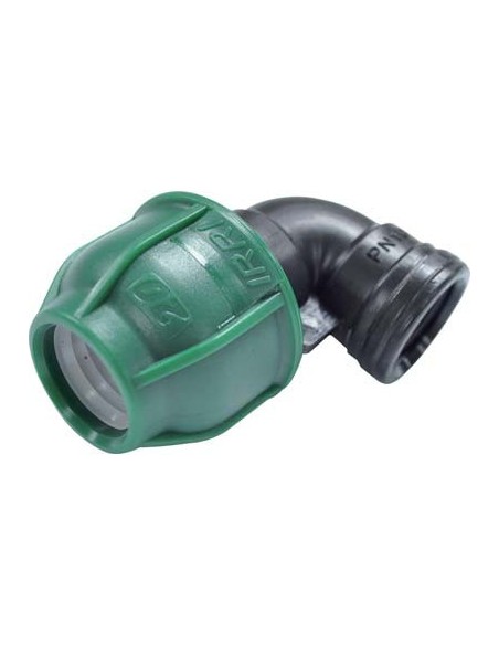 GOMITO A COMPRESSIONE FILETTO FEMMINA PN10 MM 32X1"F