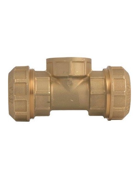 TEE A COMPRESSIONE FILETTO FEMMINA PN25 735 ITAP OTTONE MM 20X1/2F