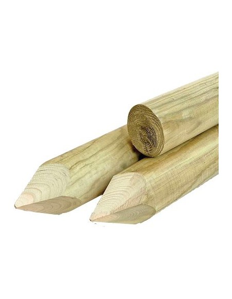 PALO TONDO + PUNTA LEGNO EURO PINO IMPREGNATO CM  6 H.CM 200