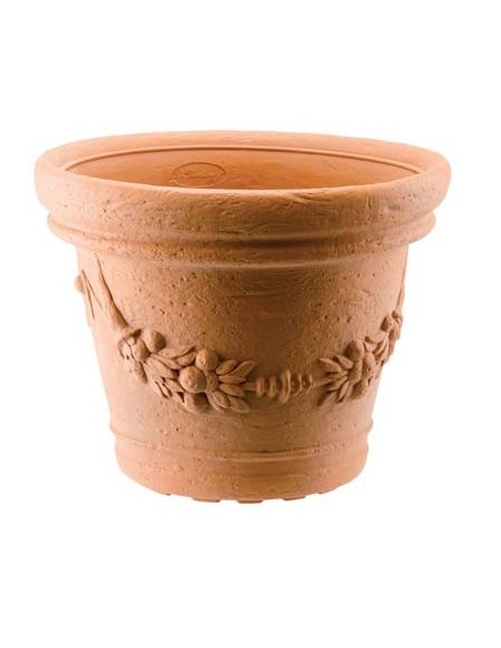 VASO TONDO ELIOS POTTERY COLLECTION GDM RESINA TERRACOTTA CM 45 H.CM 33