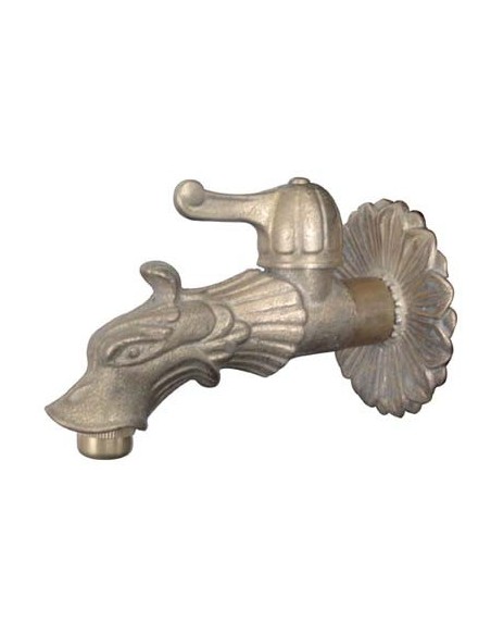 RUBINETTO ARTISTICO A SFERA LEONE STARS OTTONE 1/2M