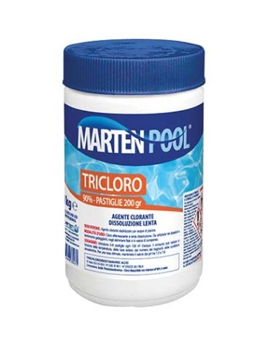 TRICLORO X PISCINA PASTIGLIE MARTEN KG 1 - 5XGR 200