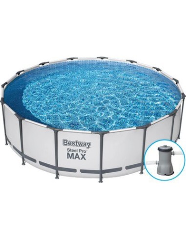 PISCINA STEEL PRO MAX 56438 BESTWAY FILTRO LT/H 3.028 CM 457 H.CM 122