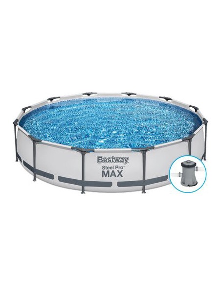 PISCINA STEEL PRO MAX 56416 BESTWAY FILTRO LT/H 1.249 CM 366 H.CM 76