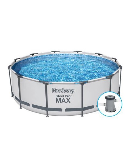 PISCINA STEEL PRO MAX 56418 BESTWAY FILTRO LT/H 2.006 CM 366 H.CM 100