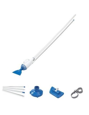 KIT PULIZIA PISCINA AQUACRAWL 58212 BESTWAY DOPPIA SCOPA + MANICO + ADATTATORI