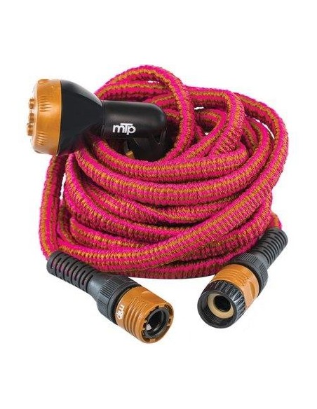 TUBO IRRIGAZIONE ESTENSIBILE WALLY ITALY MT 7,5/15 BRONZO/FUCSIA +RACCORDI+PISTOLA