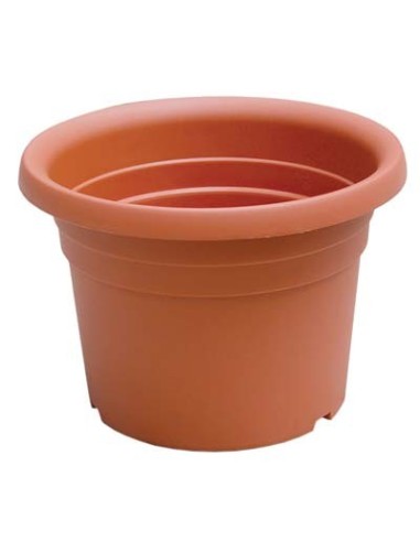 VASO CILINDRICO DAHLIA ICS PP TERRACOTTA CM 15 H.CM 11