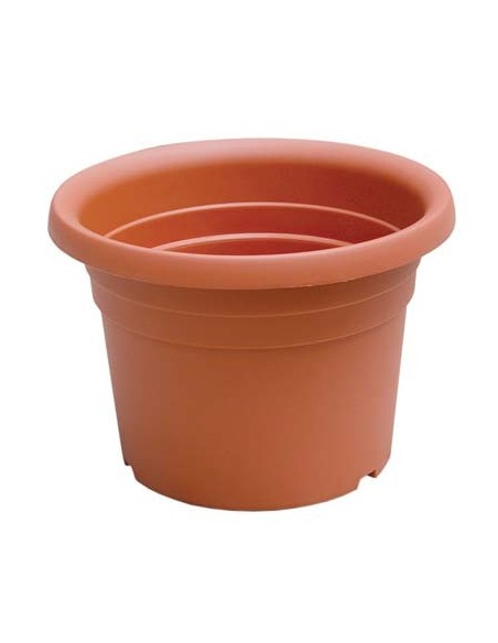 VASO CILINDRICO DAHLIA ICS PP TERRACOTTA CM 20 H.CM 14