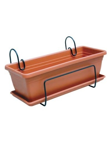 CASSETTA + SOTTOCASSETTA IRIS + BALCONIERA ICS PP TERRACOTTA CM 40X20 H.CM 16