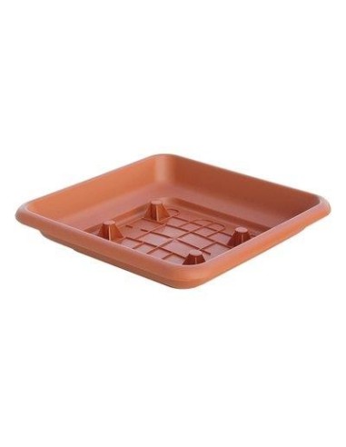 SOTTOVASO QUADRO LAURUS ICS PP TERRACOTTA X VASO CM 25X25