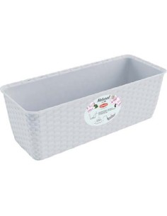 CASSETTA + RISERVA NATURAL STEFANPLAST PP RATTAN BIANCO CM 50X18 H.CM 16