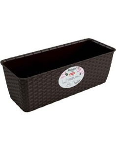 CASSETTA + RISERVA NATURAL STEFANPLAST PP RATTAN MOKA CM 50X18 H.CM 16