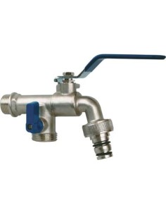 RUBINETTO A SFERA + DOPPIA USCITA STARS ATTACCO 1/2M USCITE 3/4M+INNESTO RAPIDO