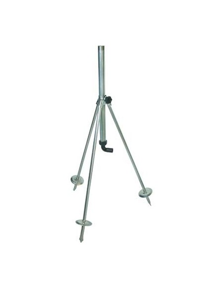 BASE TRIPODE X IRRIGATORE ACCIAIO ZINCATO 1"M+PORTAGOMMA H.CM 80