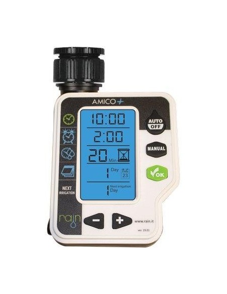 CENTRALINA  PER IRRIGAZIONE AMICO +1 RAIN INNESTO RAPIDO 3/4F 2XSTILO AA VOLT 1,5