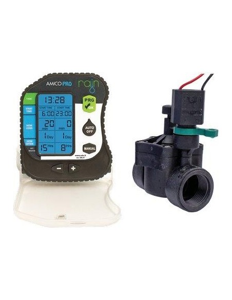 CENTRALINA PER IRRIGAZIONE AMICO PRO RAIN X ESTERNO ZONE 1+ELETTR. 1" 2XSTILO AA VOLT 1,5