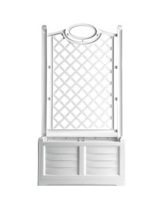 FIORIERA + GRIGLIATO SEPARE BAMA PP BIANCO CM 80X42,5 H.CM 150