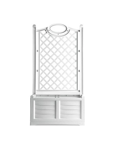 FIORIERA + GRIGLIATO SEPARE BAMA PP BIANCO CM 80X42,5 H.CM 150