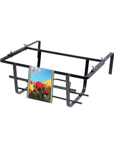 BALCONIERA TULIPANO REGOLABILE FERRO BATTUTO VERN NERO CM 40X22 H.CM 15