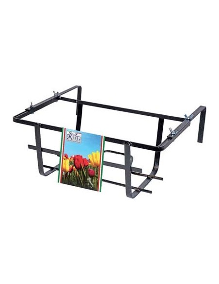 BALCONIERA TULIPANO REGOLABILE FERRO BATTUTO VERN NERO CM 40X22 H.CM 15