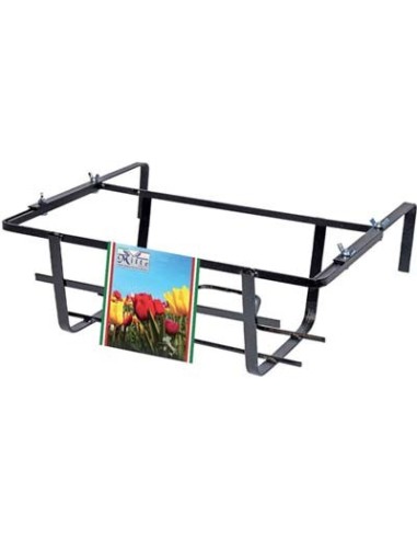 BALCONIERA TULIPANO REGOLABILE FERRO BATTUTO VERN NERO CM 50X22 H.CM 15