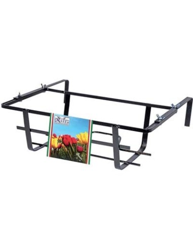 BALCONIERA TULIPANO REGOLABILE FERRO BATTUTO VERN NERO CM 60X22 H.CM 15