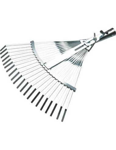 SCOPA GIARDINO A VENTAGLIO 851 AGEF ACCIAIO ZINC CM 39/48X41,5 O.CONICO MM 26