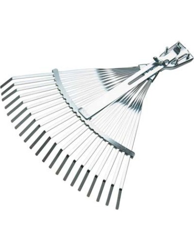 SCOPA GIARDINO A VENTAGLIO A MORSETTO 851B AGEF ACCIAIO ZINC CM 39/48X41,5 O.MM 26