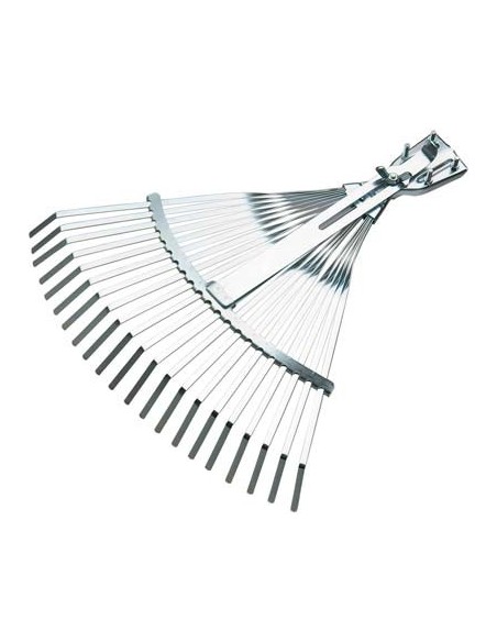 SCOPA GIARDINO A VENTAGLIO A MORSETTO 851B AGEF ACCIAIO ZINC CM 39/48X41,5 O.MM 26