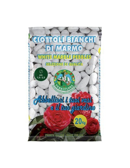 CIOTTOLO TERRIFLORA BIANCO CARRARA MM 15/25 KG 20