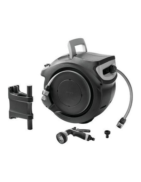 AVVOLGITUBO IRRIGAZIONE KIT REWALL GLOBO GF PLASTICA +TUBO 1/2 MT 25 +RACCORDI+PISTOLA