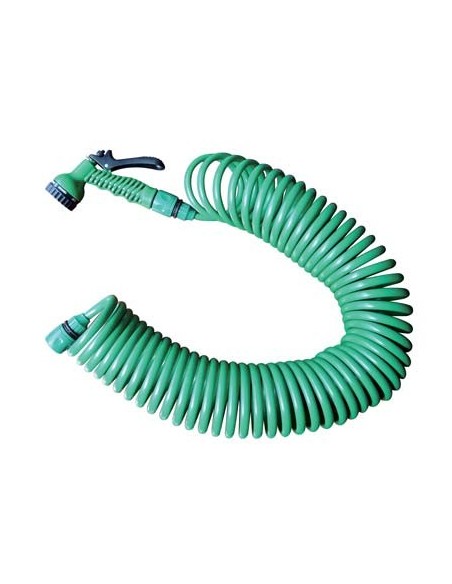 TUBO IRRIGAZIONE A SPIRALE IN KIT STARS MT 15 +RACCORDI+IDROPISTOLA