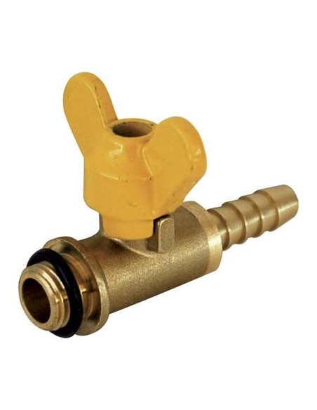 RUBINETTO A FARFALLA X LANCIA OTTONE 1/4M PORTAGOMMA MM  8