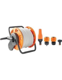 AVVOLGITUBO IRRIGAZIONE KIT MINI CONCEPT PLUS GF ACCIAIO/PLASTICA +TUBO 1/2 MT 15+RACCORDI+LANCIA