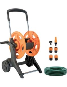 AVVOLGITUBO IRRIGAZIONE CARRELLATO EUROTANK GF PLT/ACCIAIO RUOTE PLT +TUBO 1/2 MT 20 +RACCORDI