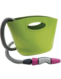 TUBO IRRIGAZIONE ESTENSIBILE AQUAPOP KIT BORSA GF LIME MT  5/15 +RACCORDI+LANCIA