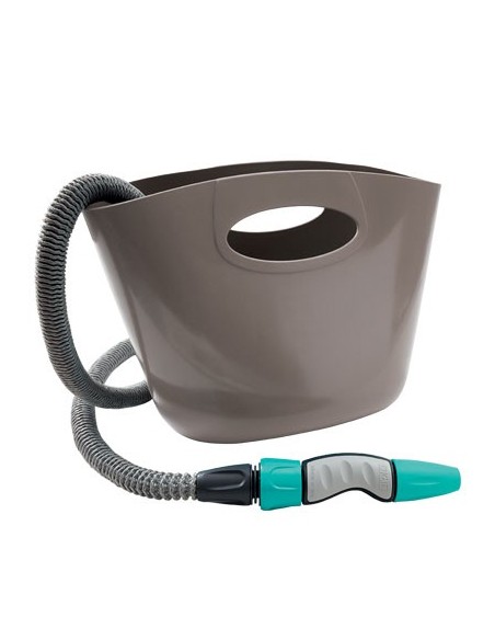 TUBO IRRIGAZIONE ESTENSIBILE AQUAPOP KIT BORSA GF GREY MT  5/15 +RACCORDI+LANCIA