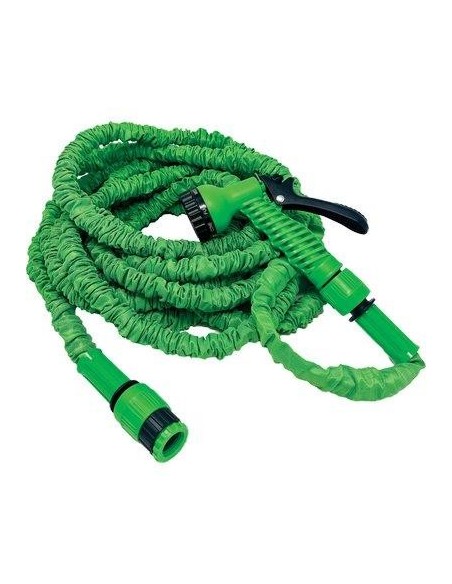 TUBO IRRIGAZIONE ESTENSIBILE EFFEGARDEN KIT GF GRIGIO 5/15 + RACCORDI+PISTOLA