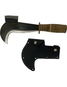 RONCOLA PENNATA CACCIA 243 LEONELLI ACCIAIO FORGIATO/CUOIO CM 18 + CUSTODIA
