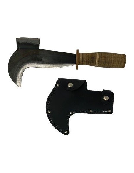 RONCOLA PENNATA CACCIA 243 LEONELLI ACCIAIO FORGIATO/CUOIO CM 18 + CUSTODIA