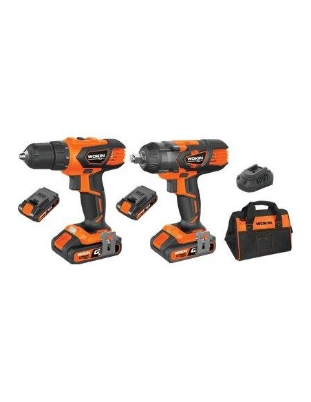 TRAPANO + AVVIT IMPULSI BATT GP20V 628102 WOKIN VOLT 20X2 AH 2,0 1/2" + BORSA