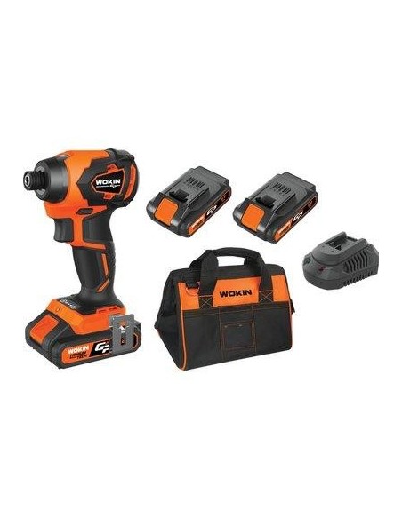 AVVITATORE IMPULSI BATTERIA GP20V 620222 WOKIN VOLT 20X2 AH 2,0 BRUSHLESS + BORSA