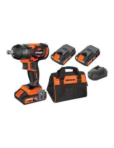 AVVITATORE IMPULSI BATTERIA GP20V 620335 WOKIN VOLT 20X2 AH 2,0 BRUSHLESS + BORSA